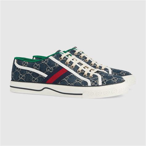 gucci colored sneakers|gucci denim sneakers.